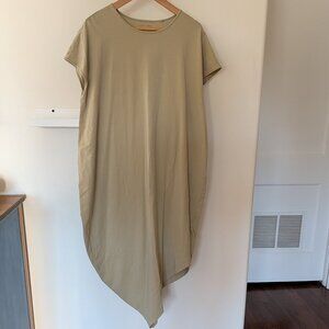 Universal Standard Women's Iconic Geneva Dress Stretch Cotton Elm Green M 18-20
